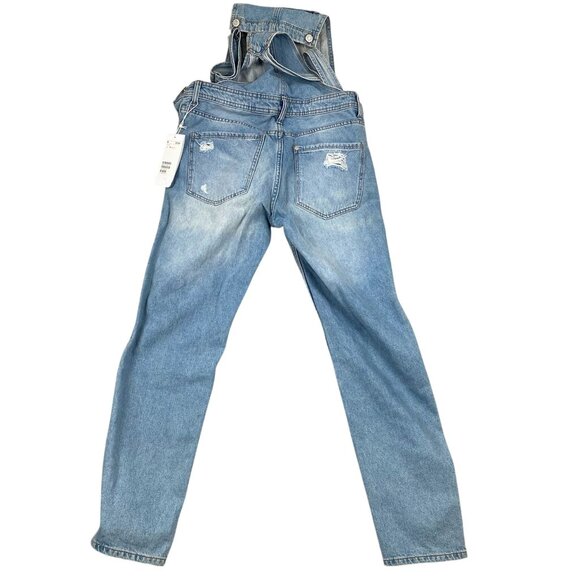 Women's Blue Denim Overalls - Picture 2 of 15